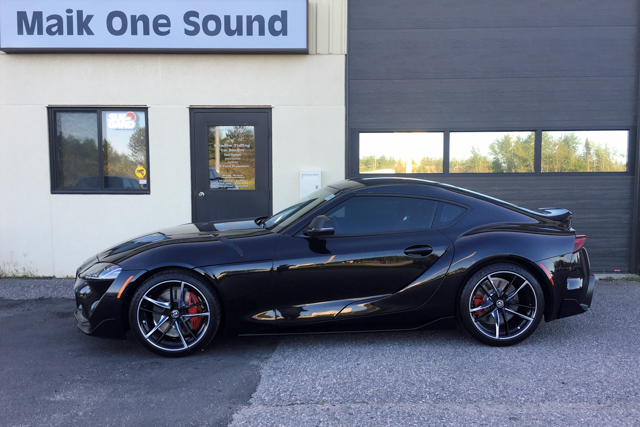 Toyota 2020 Supra with professional window tint in North Bay